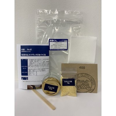 画像1: 100 自然科学シリーズ 天然カルナバワックスキット カルナバ蝋8g クルミ油32g 理科 化学 STEM教育＜お知らせ＞自由研究に最適！実験くんガイドブック最新版（税込550円）を商品お買上げの皆様にもれなくプレゼントいたします。