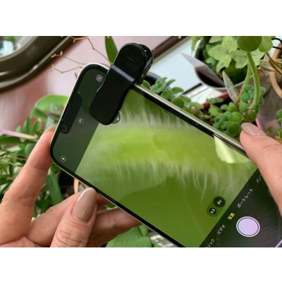 画像3: 203 実験くん モバイル顕微鏡 40倍・クリップタイプ 携帯電話にクリップでとりつける便利な顕微鏡 観察用桜島産火山灰・シャーレ 携帯用巾着袋付き STEM教育 観察しながら写メをとる！＜お知らせ＞自由研究に最適！実験くんガイドブック最新版（税込550円）を商品お買上げの皆様にもれなくプレゼントいたします。